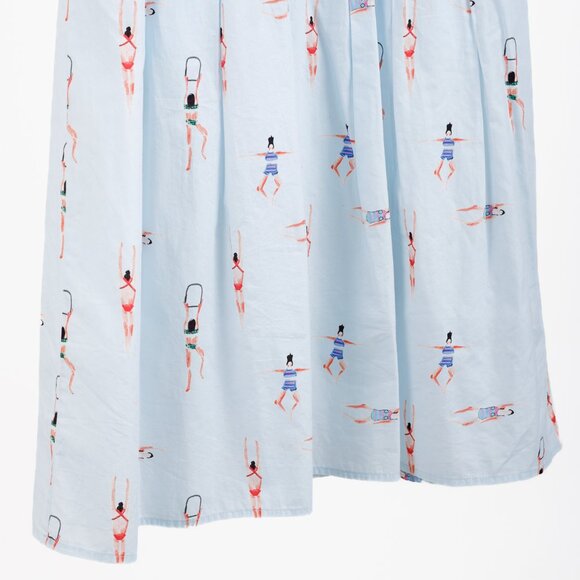 Ottod’Ame Swimmers Blue Sleeveless Poplin Shirtdress - Picture 5 of 11